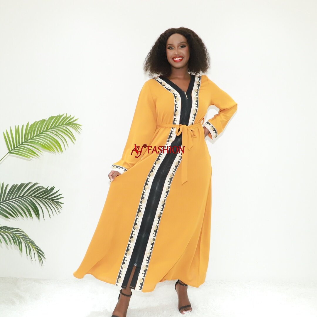 Moda islâmica esmagada veludo abaya sg40369 Congo vestidos muçulmanos vestidos de moda