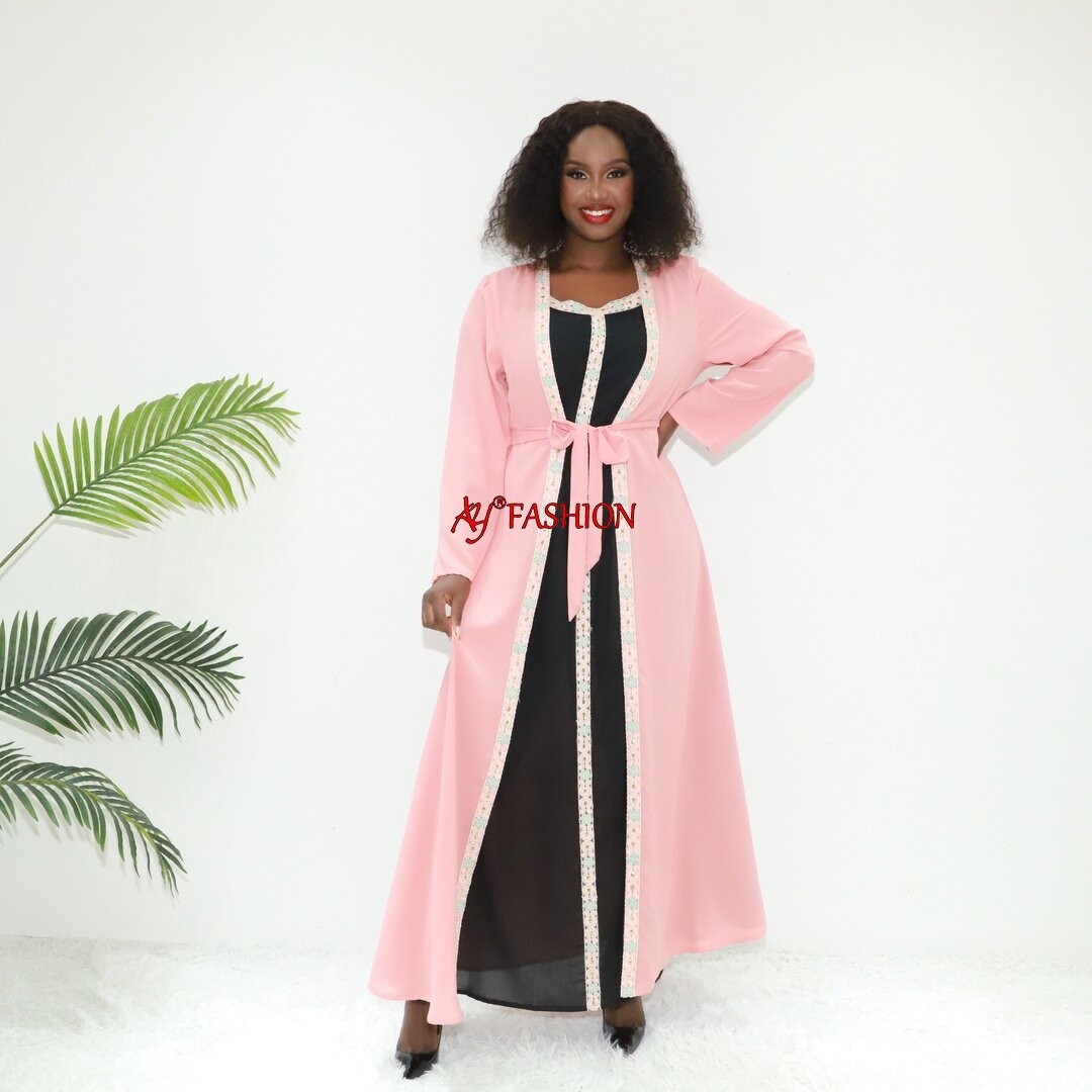 Vêtements islamiques Somalie Abaya 2024 SG40375 Ghana Fashion Muslimah Robe