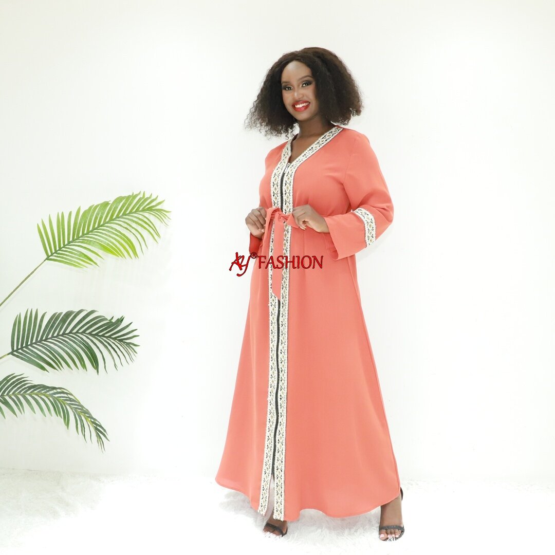 Vêtements musulmans coupe droite Abaya ay Fashion SG40395 Abidjan Kaftan Muslim Robe