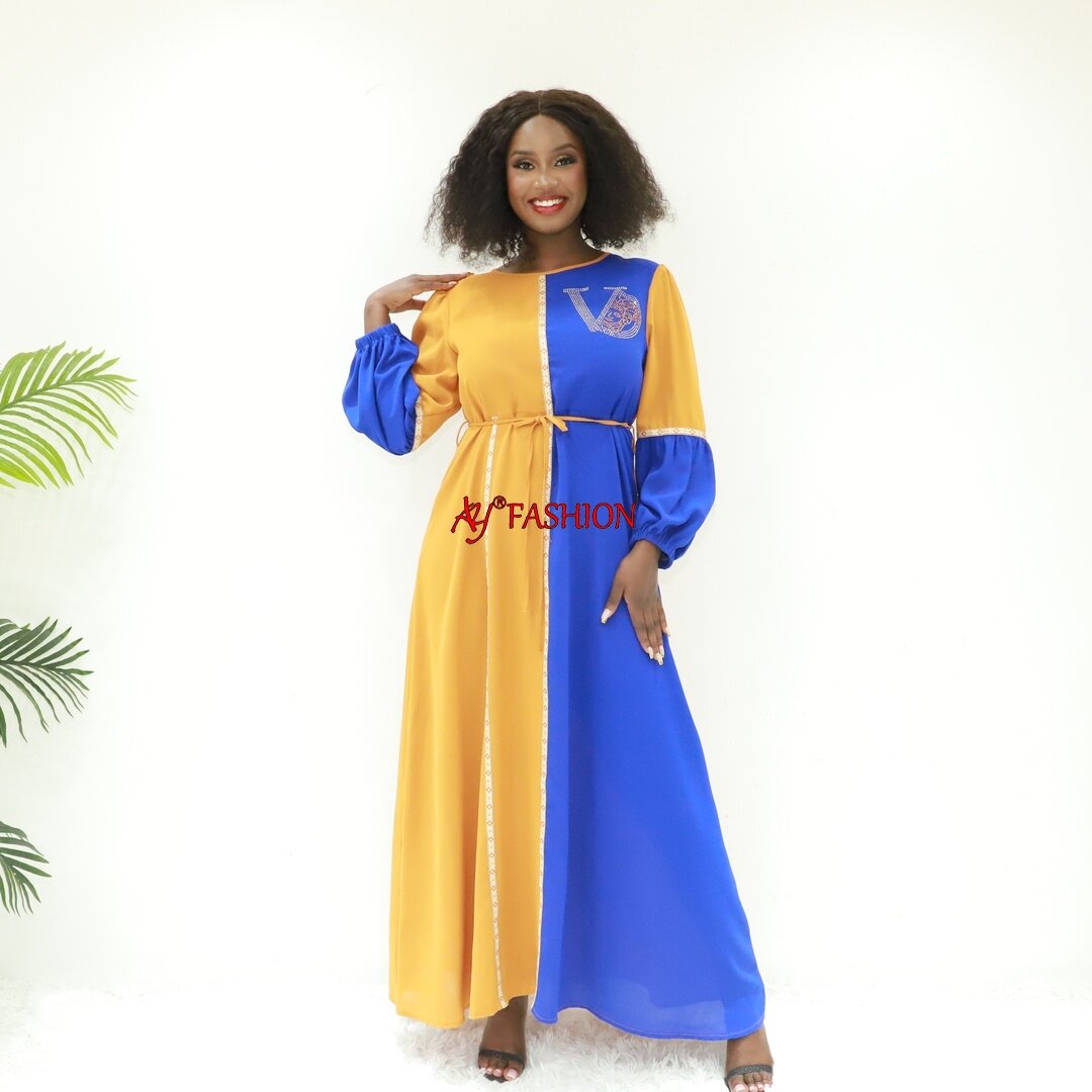 Vestidos africanos Sereia Vestido de noiva de hijab muçulmano SG715 Congo ABAYA Ladies Dress