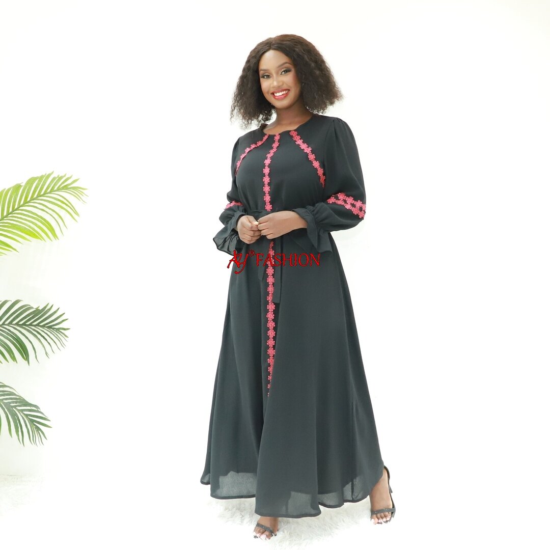 Vestido modesto Kaftan Rúnes Femmes Ay Fashion SG721 Abidjan Caftan Muslimah Vestido