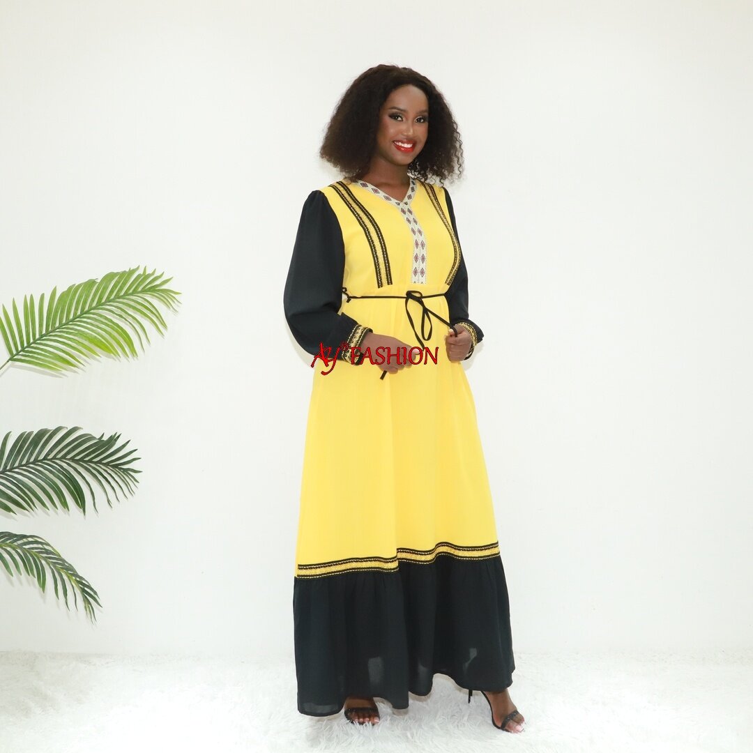 Robe modeste dames robe noire de mode sg733 ghana abaya kaftan