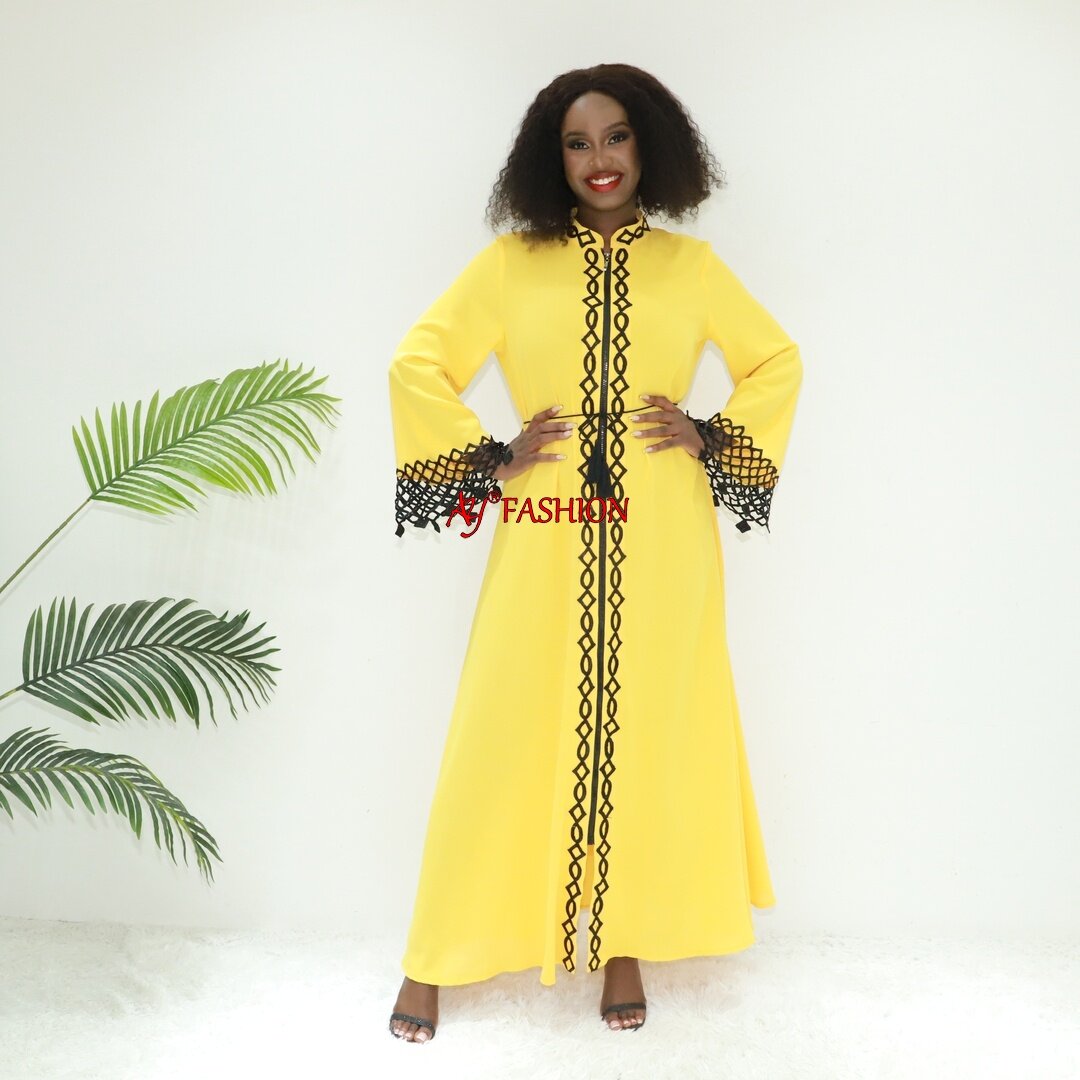 Ropa africana Silosa Abaya Ay Fashion SG735 Ghana Caftan Muslimah Vestido