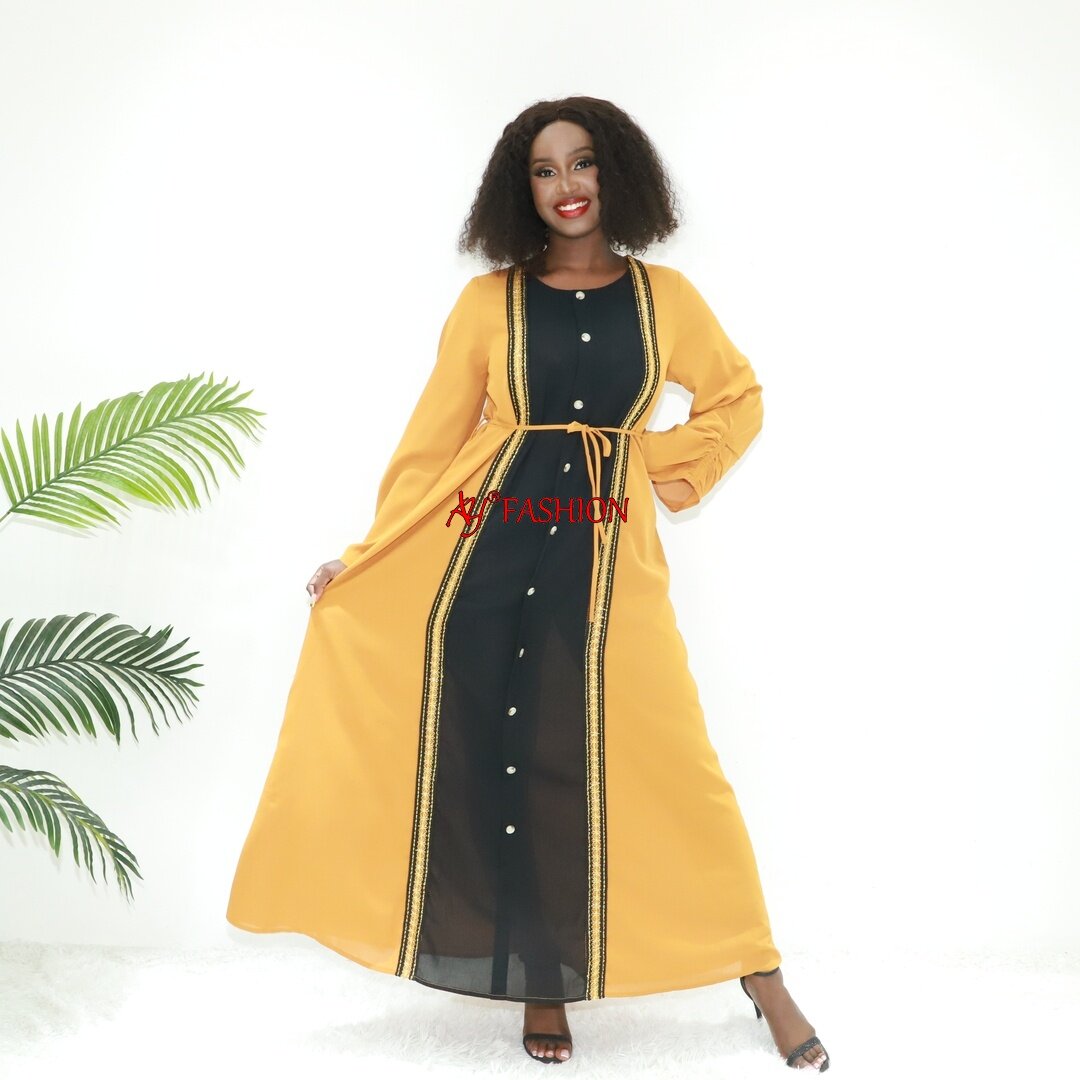 Платье Африки Абая Страсс Паника Покупка AY Fashion SG741 Nigeria Clothing Kaftan