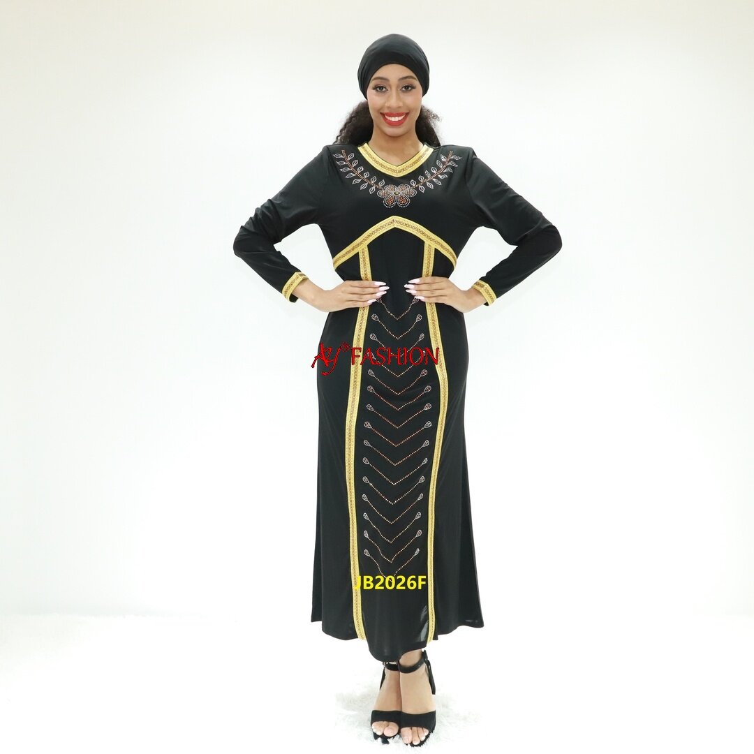 Elegant Abaya Vrouwen Abaya JB2026f Kamerun Caftan Islamic Bodesty Kleid