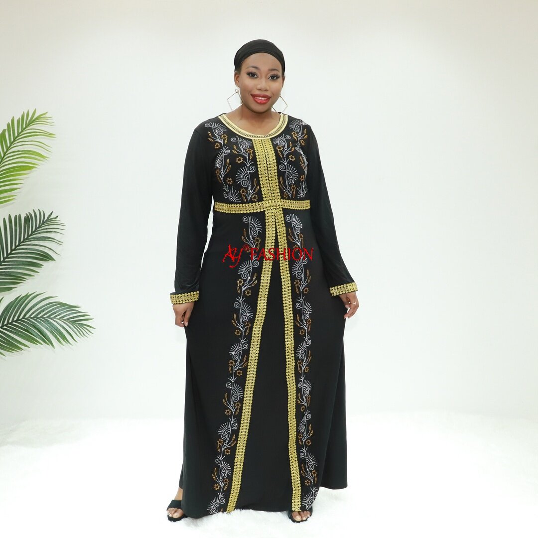 Les femmes musulmanes habillent une robe Ahoulder Maxi JB2031f Nigeria Clothing Abaya