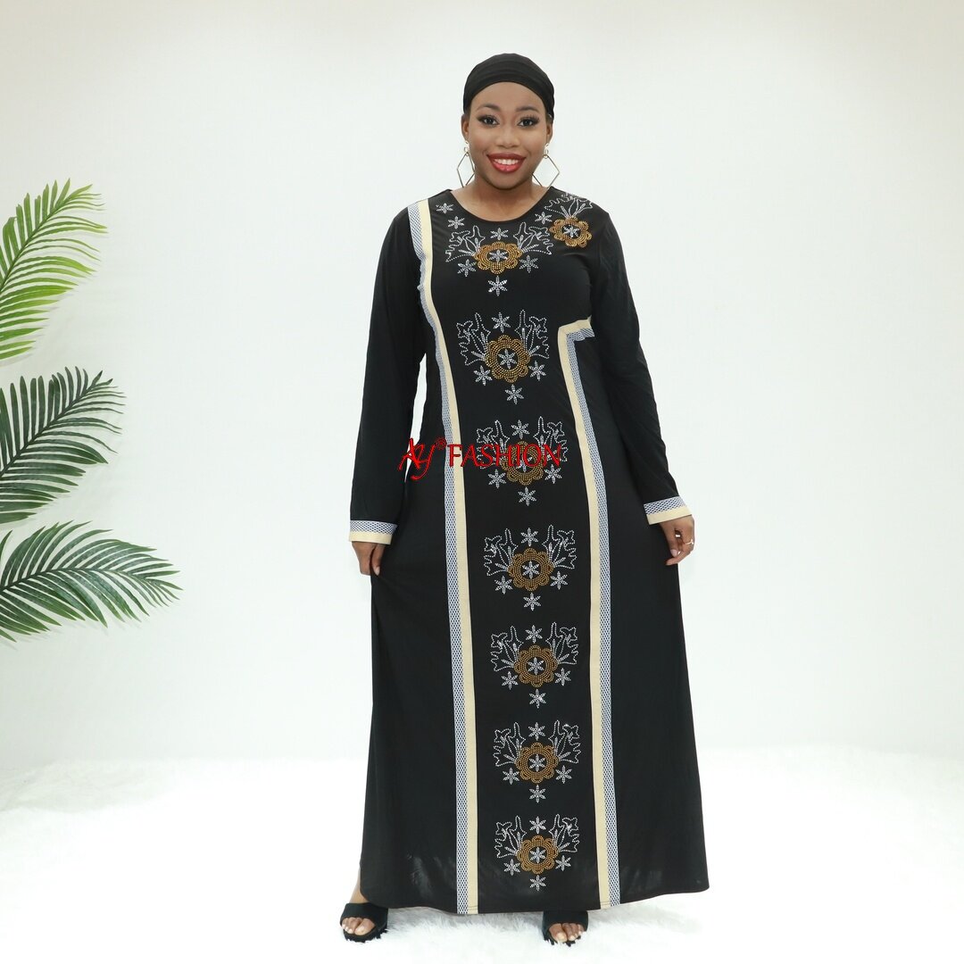 Vêtements islamiques New Abaya Open Ay Fashion JB2032f Abidjan Fashion Maxi robe