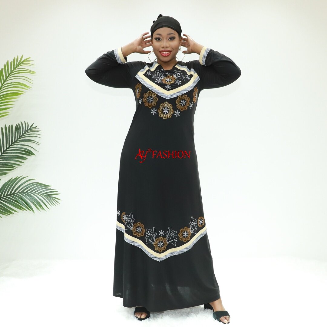 Robe de moda mulimah ABAYA RUA AY FATHA JB2033F Nigeria Boubou Arab Dress