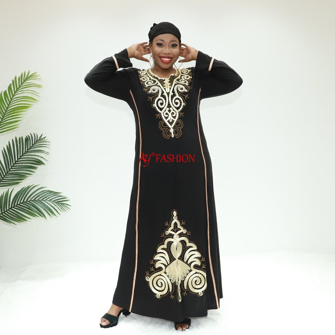 Tenue brodée Robes maxi en lin JB2038f CONGO Vêtements maxi robe