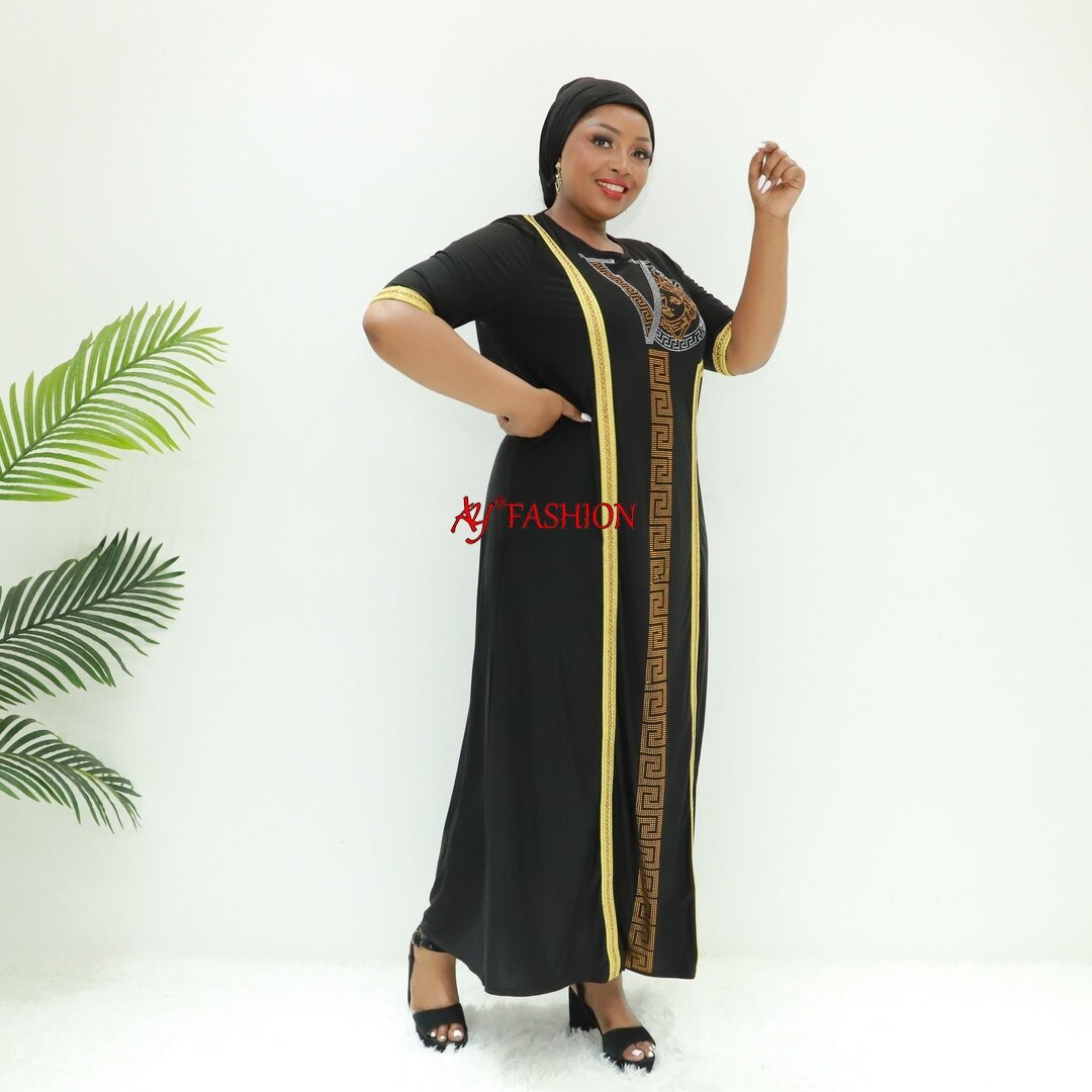 Mulheres muçulmanas vestem dubai abaya 2022 luxuoso JB2049f Congo Kaftan Maxi Dress