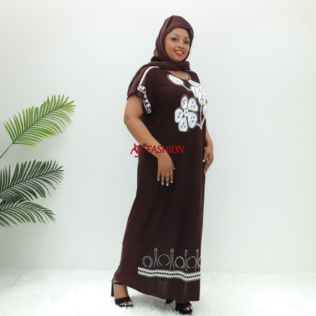 Atuendo bordado Abaya 2023 AY Fashion JB2100F Tanzania Abaya atuendo musulmán tradicional