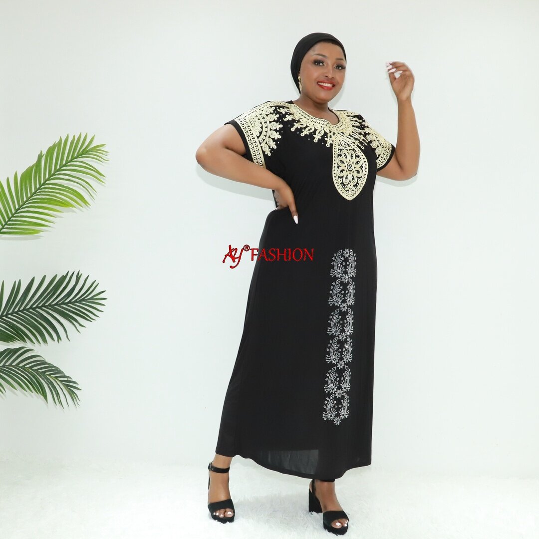 Moda islámica Abaya Gemstone Ay Fashion JB2122F Nigeria Clothing Maxi Vestido