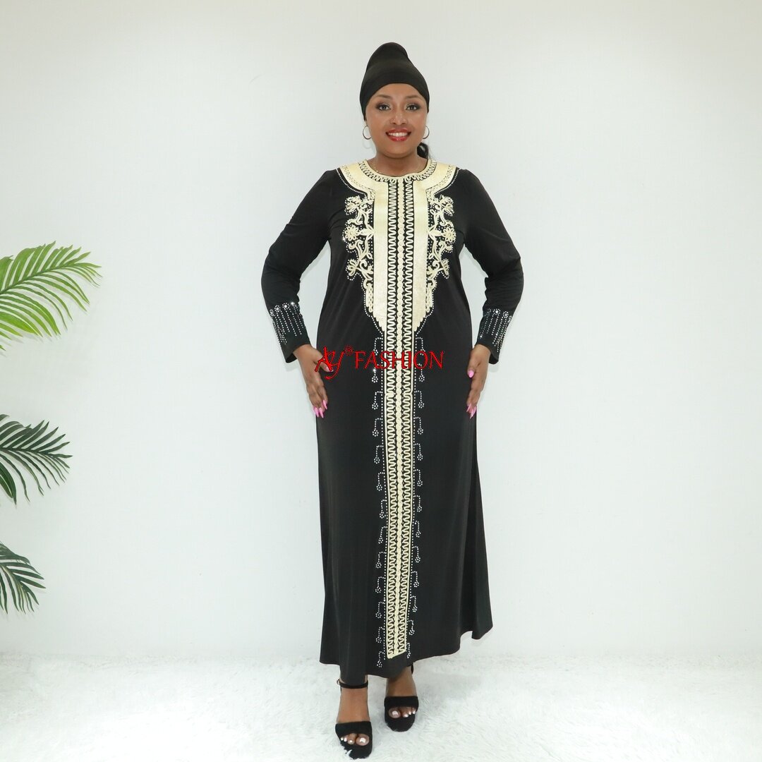 Islamic clothing plus size silk maxi dress JB2138F Cameroon kaftan muslim dress