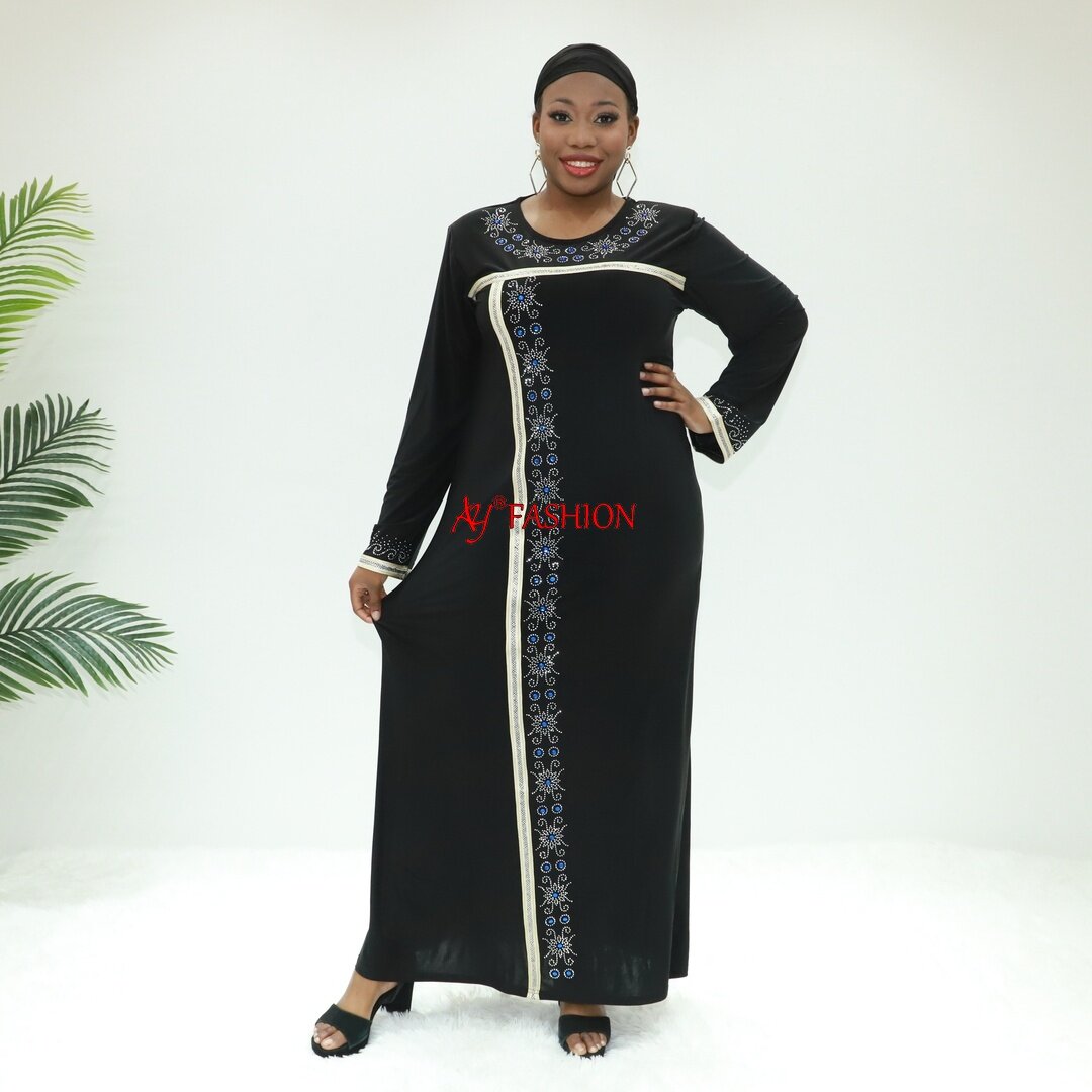 Muslimah mode longue robe hijab pwa12 Nigeria Vêtements Hijab Robe