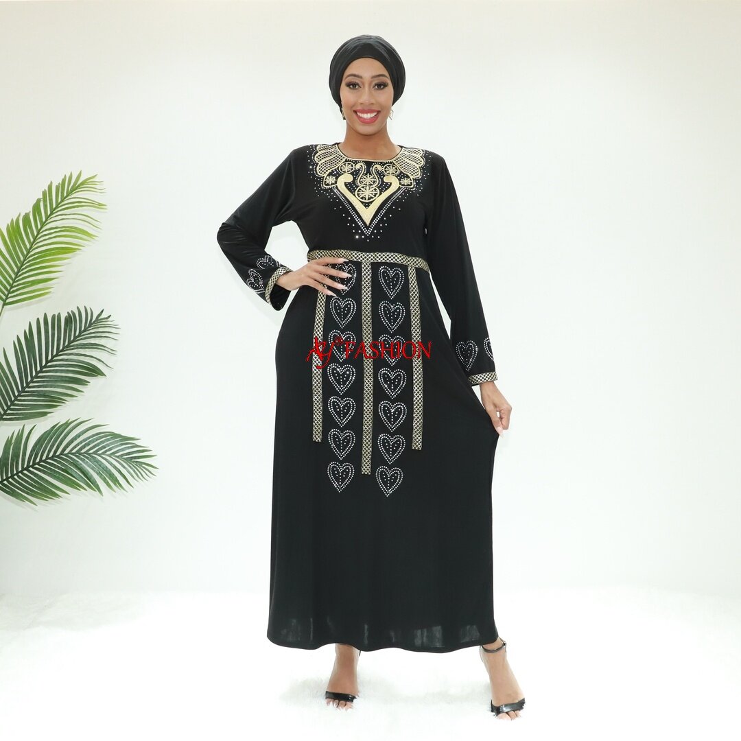 Elegante Abaya -Stoffe für Hijab -Kleid PWA5 Kamerun Abaya Traditionelle muslimische Kleidung