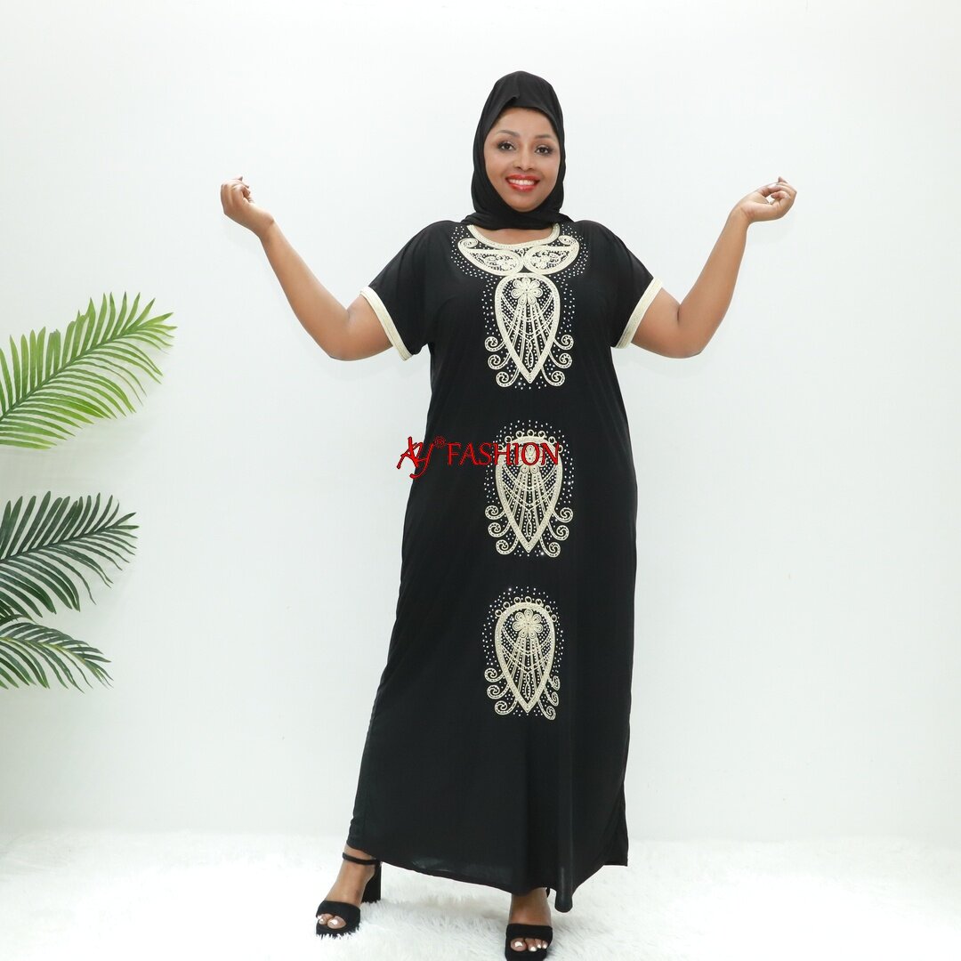 Mulheres muçulmanas abaya à mão bordada abayas pwb38f congo abaya hijab vestido