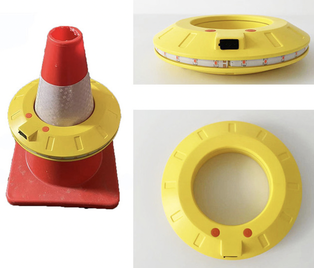 Led rechargeable traffic cone light