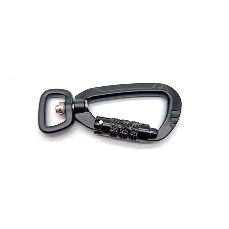 5KN/12KN 360 Swivel Rotating Self-Locking Carabiner for Outdoor Camping Hiking Hanging Keychain Hammock for dog leash