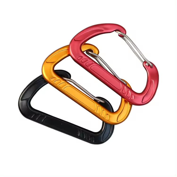 Aluminum 6061 7075 D Buckle Spring Snap Clip Hooks Industrial Camping Tools Safety hook Camping Tools