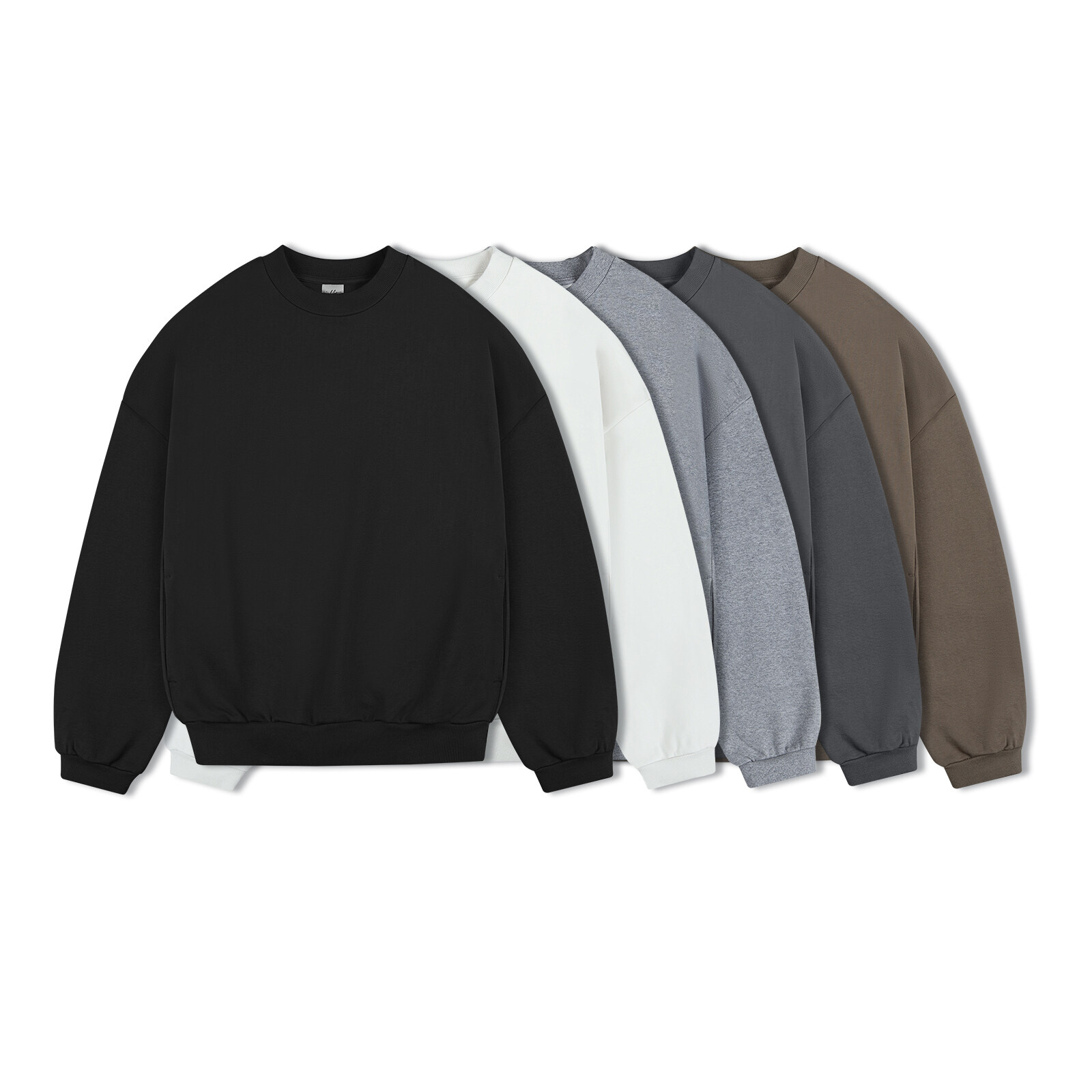 400GSM Oversized Custom Logo French Terry Blank Crew Neck Sweatshirt