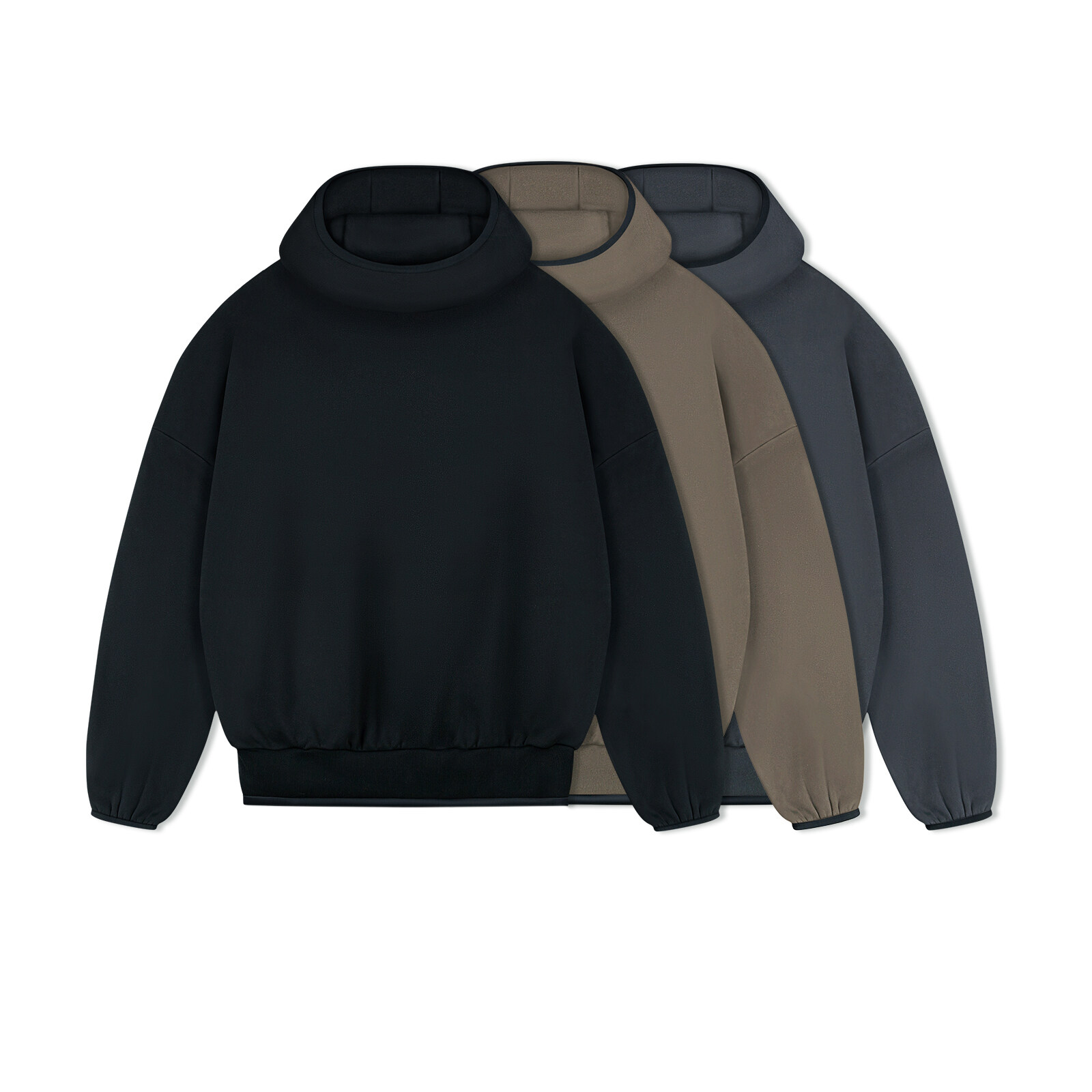 Oversized Pullover Custom Logo Blank High Neck Hoodie