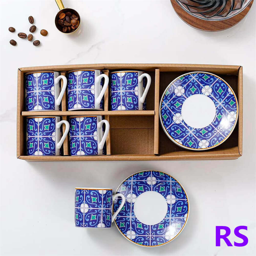 ceramic coffee cups wholesale, blue cup and saucer, porcelain cup and saucer set