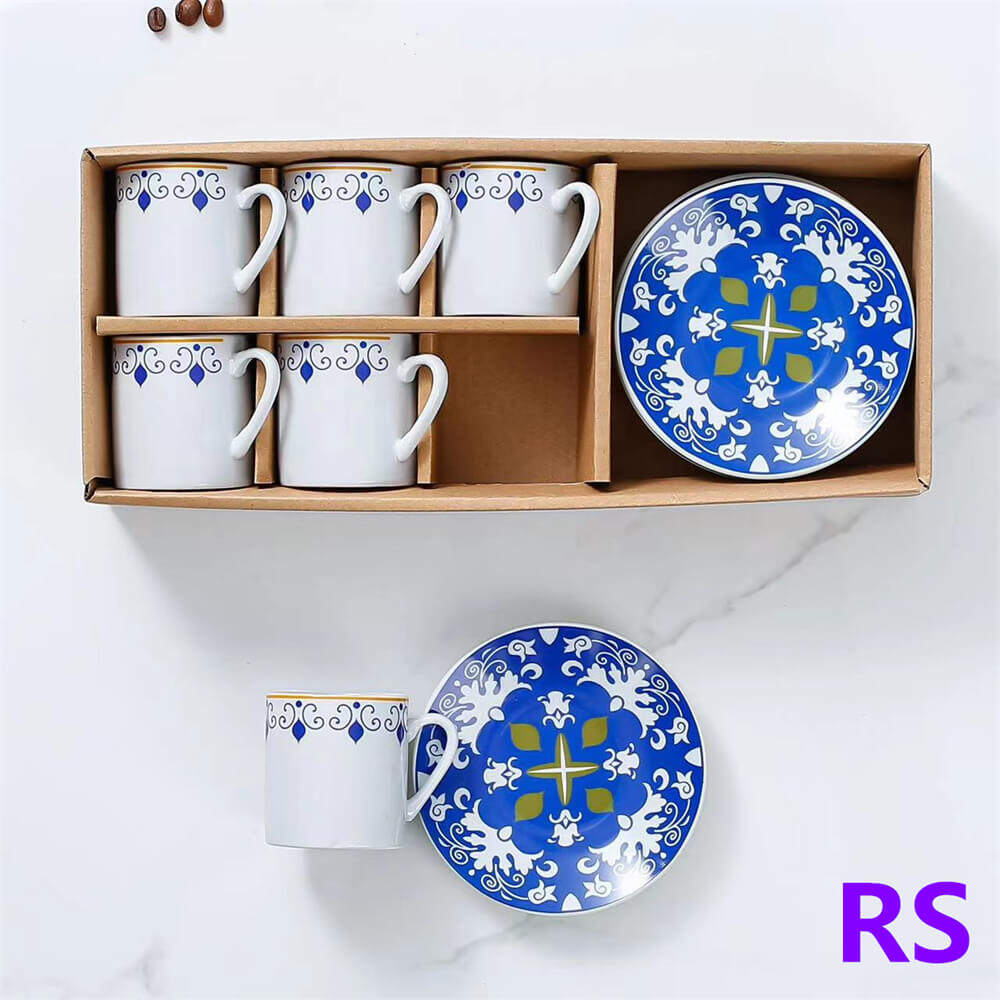 ceramic coffee cups wholesale, blue cup and saucer, porcelain cup and saucer set