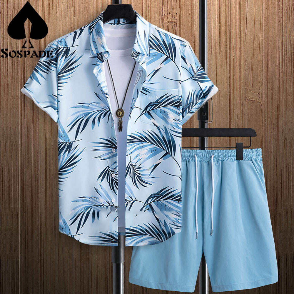 SoSpade OEM/ODM Sublimation Printing Shirts Graphic Print High Quality Shirts Beach Shirt For Men Hawaiian