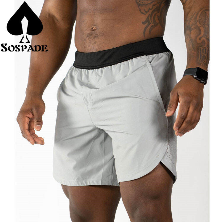 Custom New Arrived High Quality Breathable Mesh Panel Insert Recycled Dry Fast Polyester Spandex Men Workout Gym Shorts