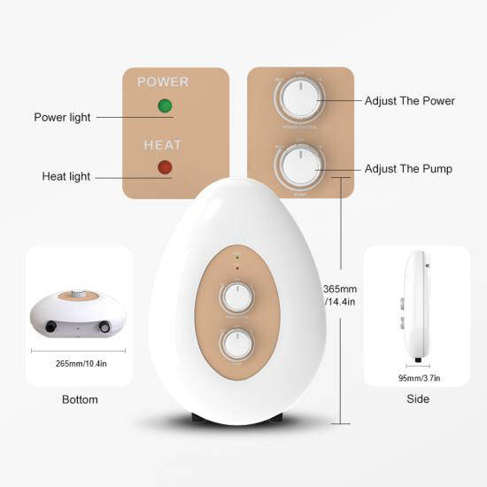 220V Digital Adjust Control Instant Electric Shower Water Heater With Pump