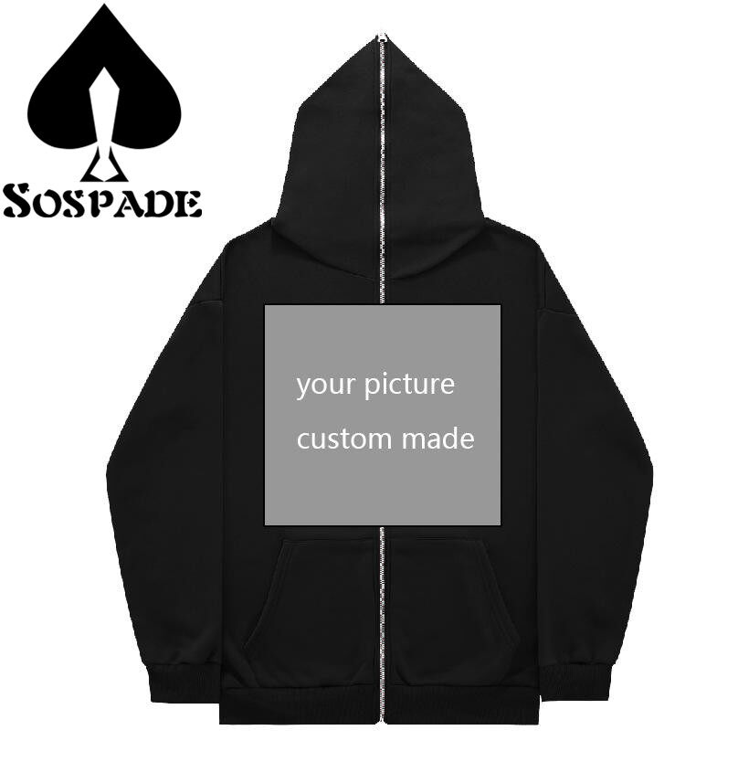 Sospade,Custom Hoodie.Full zip-up hoodie