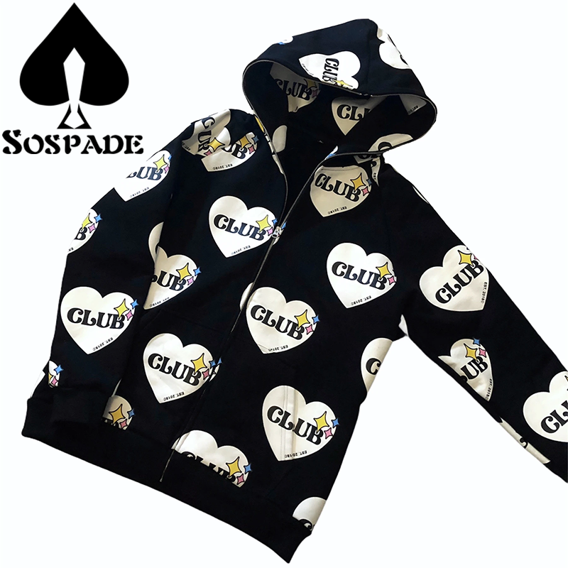 Sospade,Custom Hoodie,full zip-up hoodie