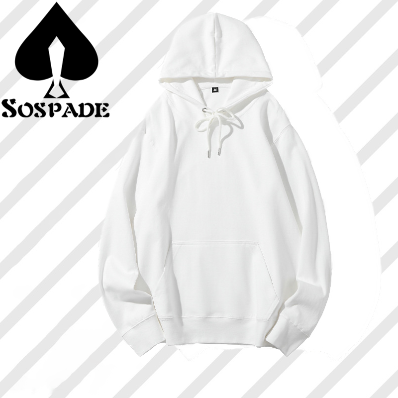 Customized long-sleeved pocket hoodie with solid color