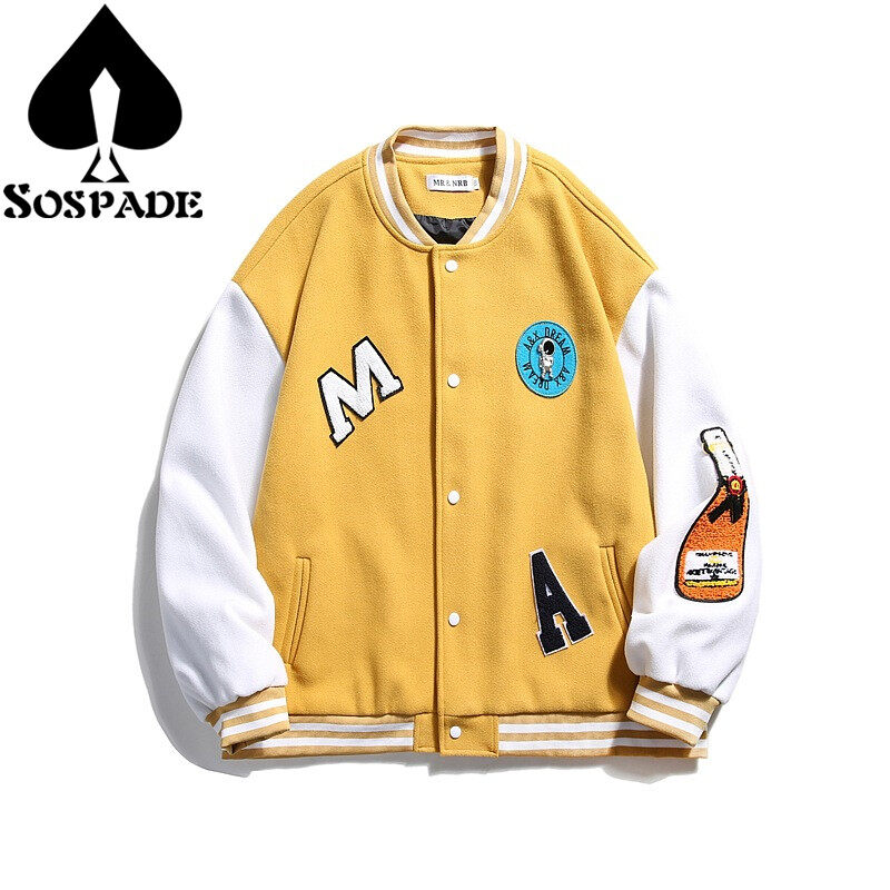 Custom Print Embroidered Varsity Jackets Custom Baseball Jacket Oversized Jacket