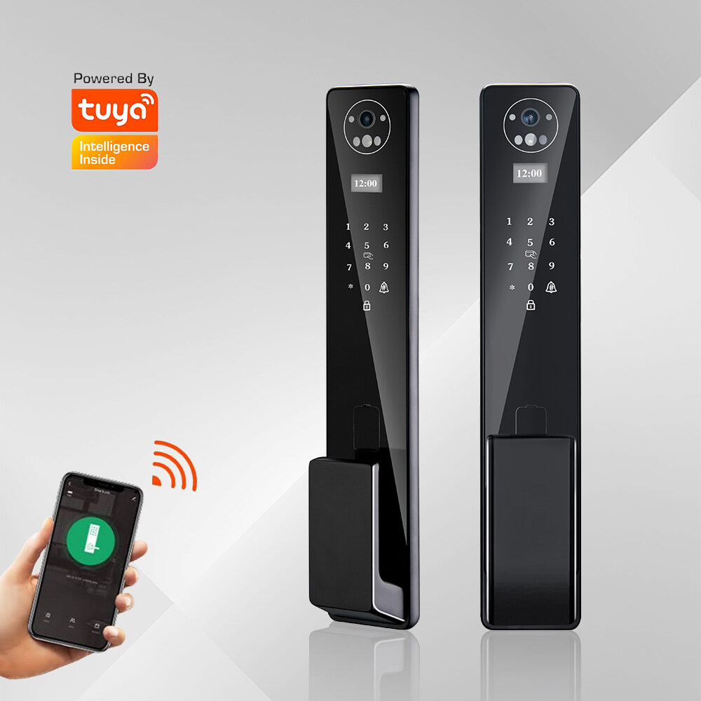 Eseye Tuya Smart Wifi Digital Door Lock Code Card Smartphone Unlock Fingerprint Face Scene Smart Door Lock For Smart Home