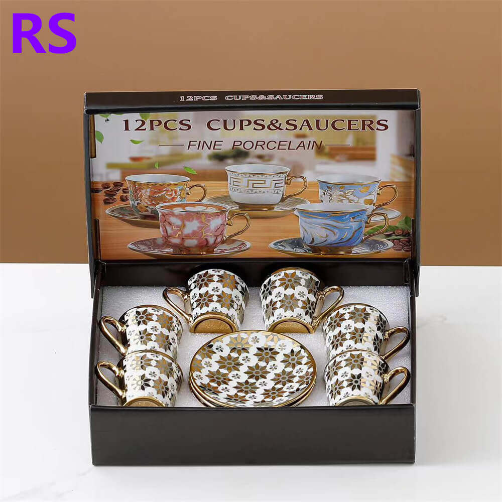 gold plated tea set,decorative tea cups,fancy tea cups and saucers