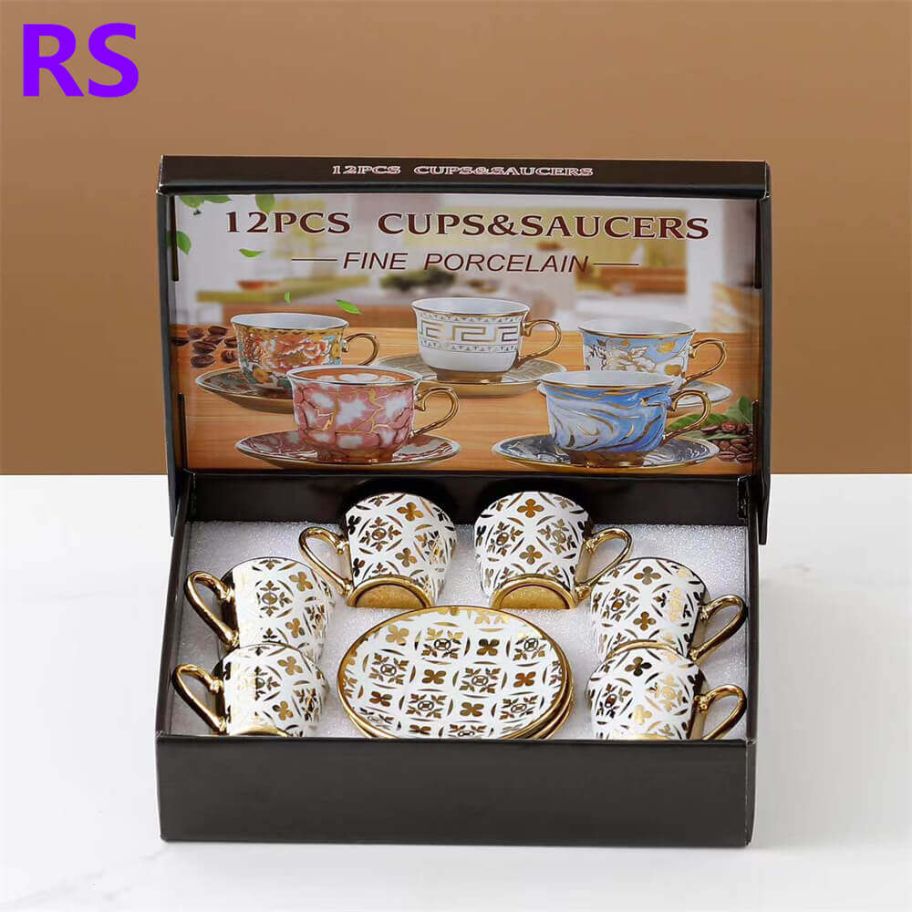 gold plated tea set,decorative tea cups,fancy tea cups and saucers