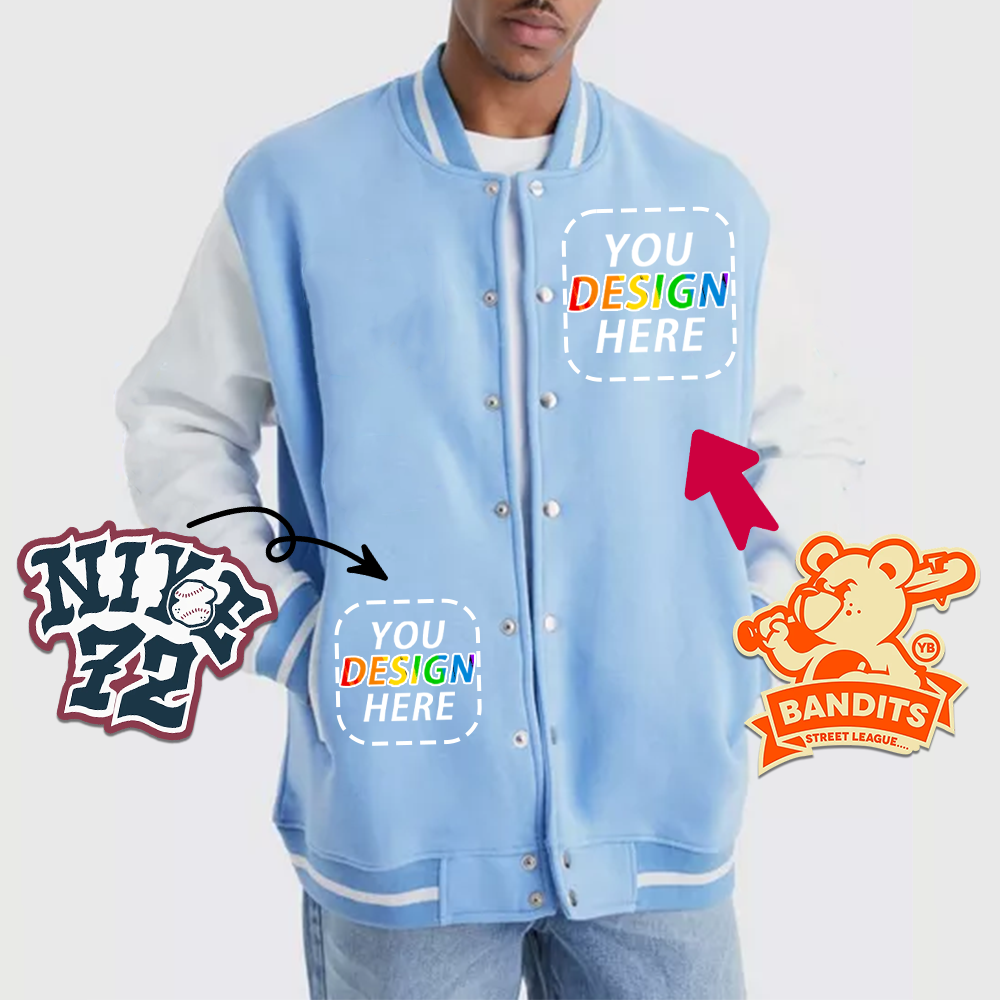 Wholesale Blank High Quality Men's Varsity Jacket Customized Dye Sublimation Bomber Jacket College Baseball Jacket Men 2024