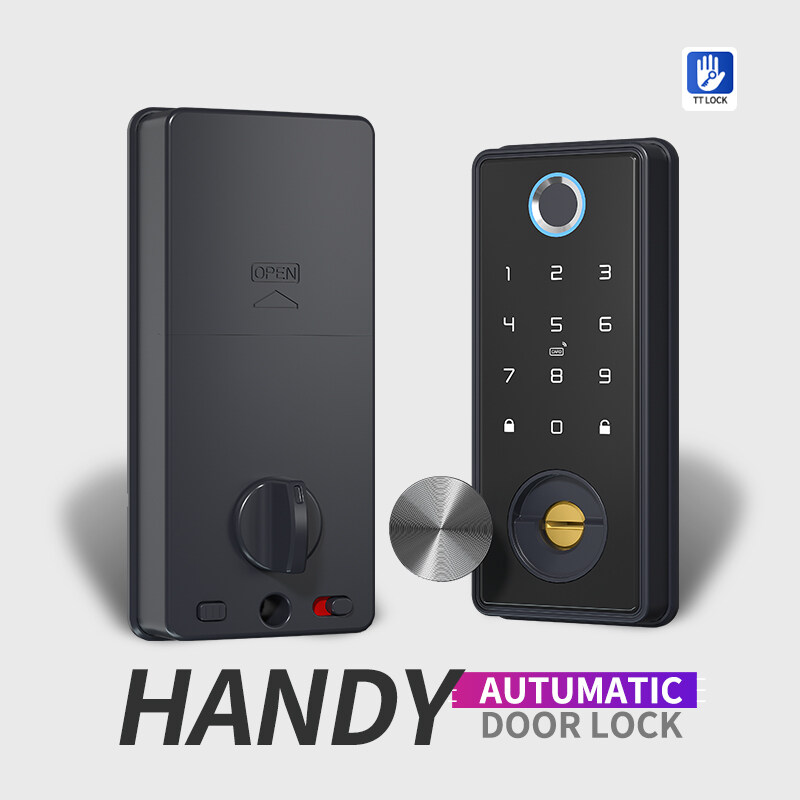 2024 New Arrival Black Zinc Alloy Metal Smart Intelligent Lock With APP Fingerprint Password Unlock For Sale