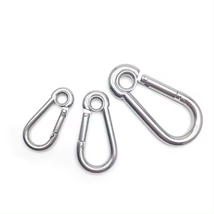 High quality 6x60mm stainless steel carabiner with screw eye