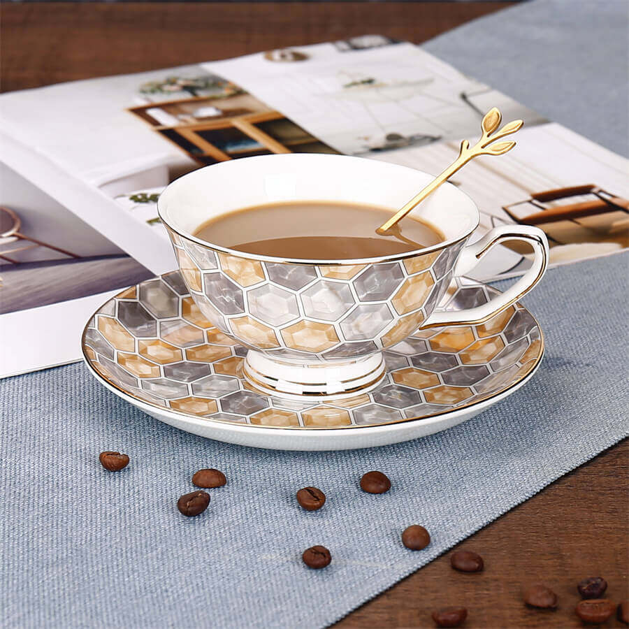modern tea cup set, ceramic coffee, teacups and saucers for sale