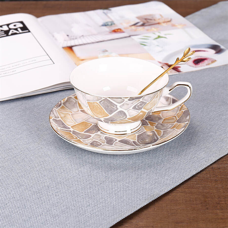 modern tea cup set, ceramic coffee, teacups and saucers for sale