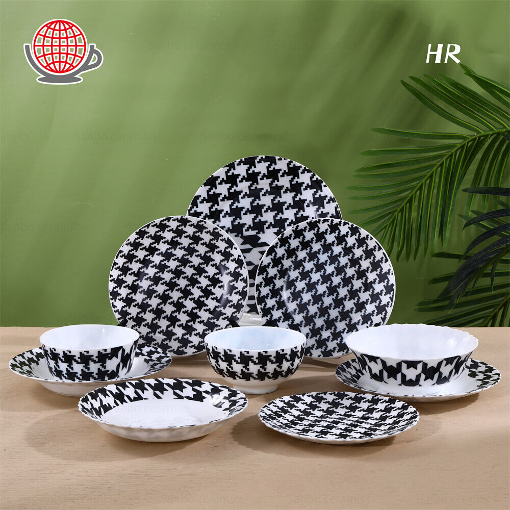 Wholesale Black and White Tableware for Restaurant Home