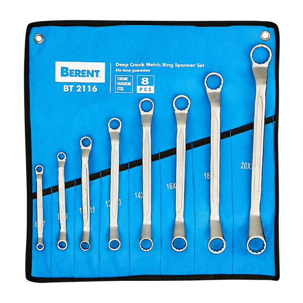 BT2116 Metric Double Offset Ring Spanner Set