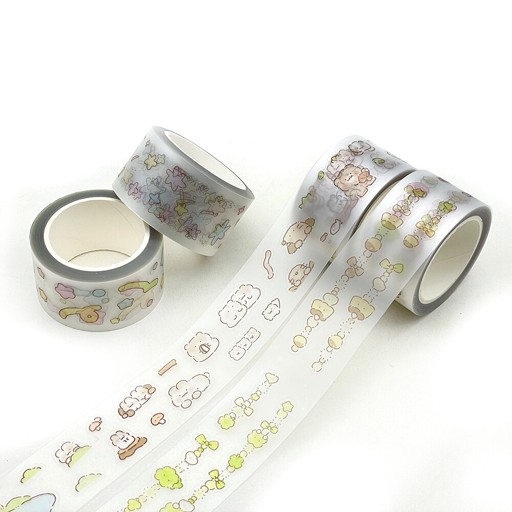 PET/transparent Kiss Cut Washi Tape Easy To Peel Off