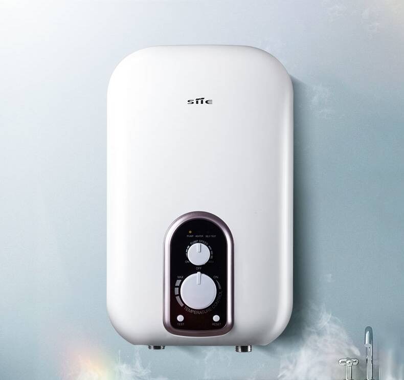 ODM hot sales high quality tankless bathroom hot shower instant electric water heater with 30w mini booster pump
