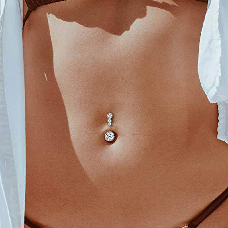 Пирсинг CZ Belly Ring Sexy Women Женщины пирсинговые украшения для тела