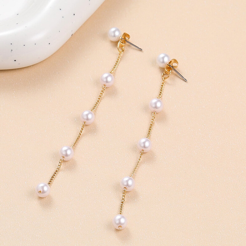 Faux Pearl Decor Earring Jackets