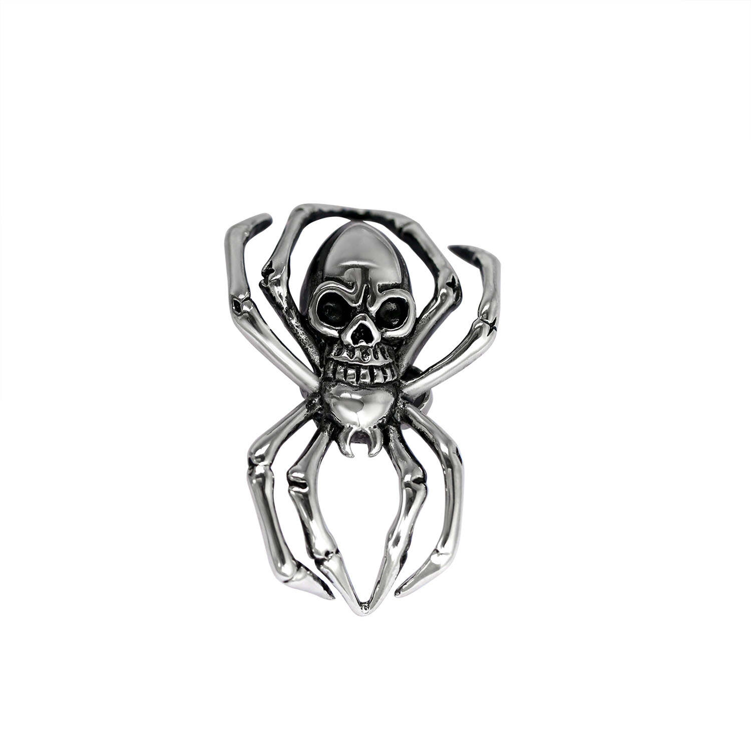 Cross-border promotion spider skull stainless steel retro pendant jewelry direct manufactory sale