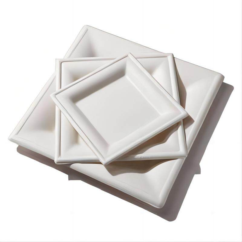 Square plates-bagasse tableware